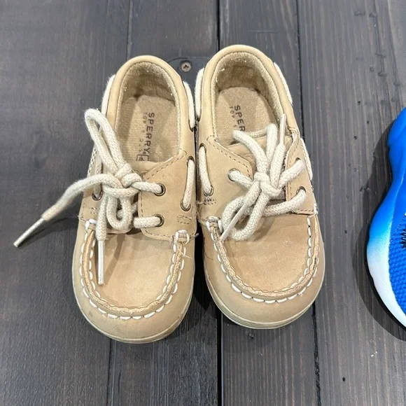 Toddler size 4 shoes. Sperry and Adidas. Adidas are nwt.selling separately.